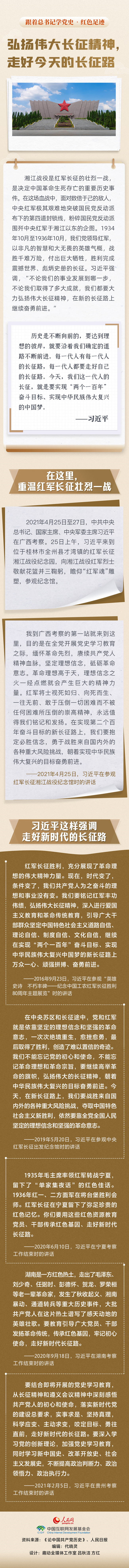 跟着总书记学党史·红色足迹  弘扬伟大长征精神，走好今天的长征路