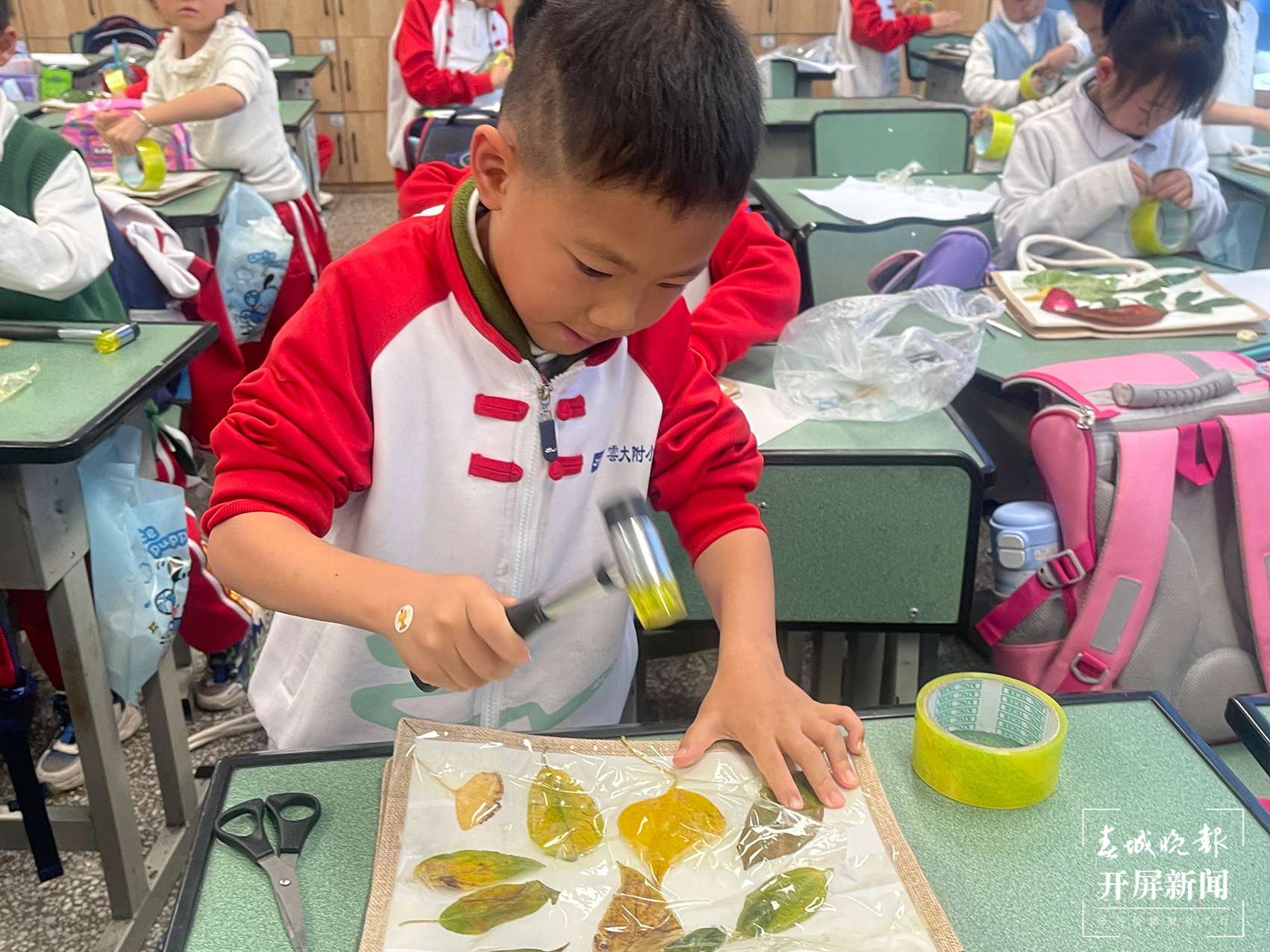 西林附中拓印活动激发学生创造力