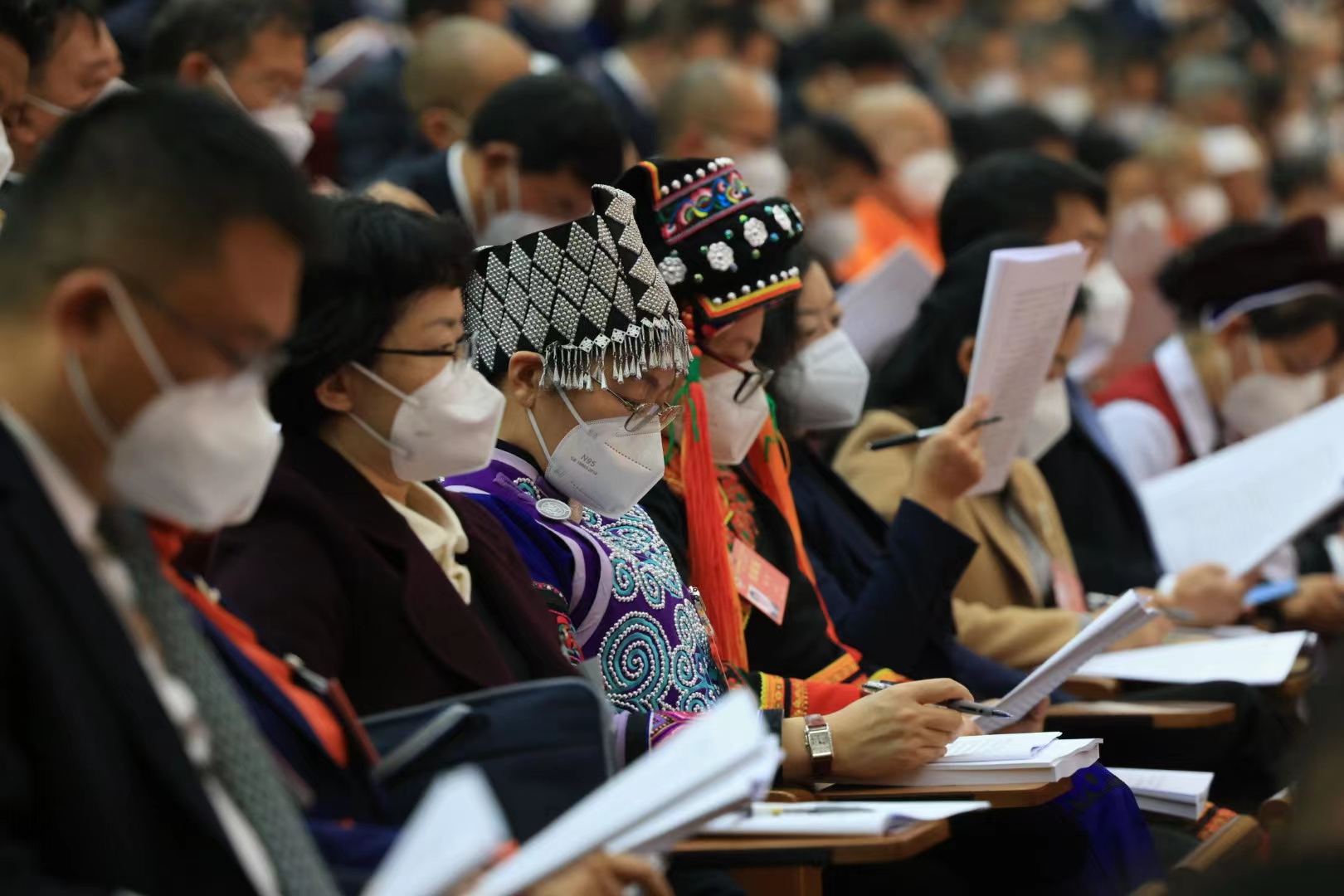 组图｜云南省第十四届人民代表大会第一次会议隆重开幕（开屏新闻记者 周明佳 摄）