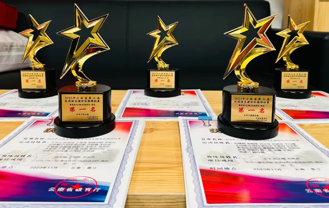 云附星耀学校在这项省级比赛中夺得5项冠军