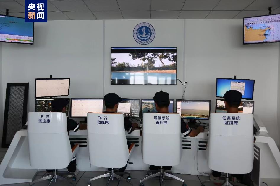 我国首批海事无人直升机列编山东威海(图源 央视新闻客户端)