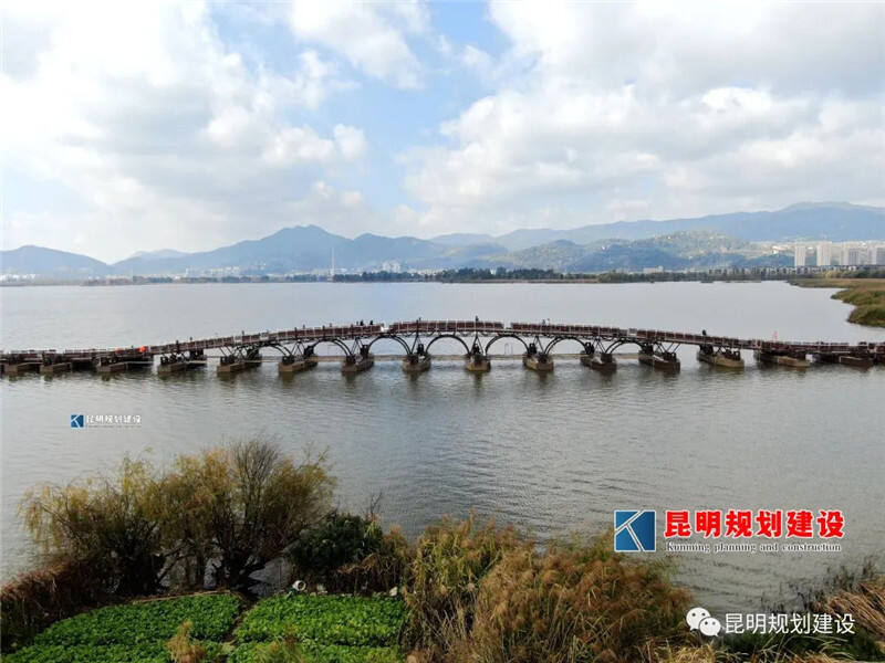 昆明东风坝浮桥建设收尾（图源 昆明规划建设）
