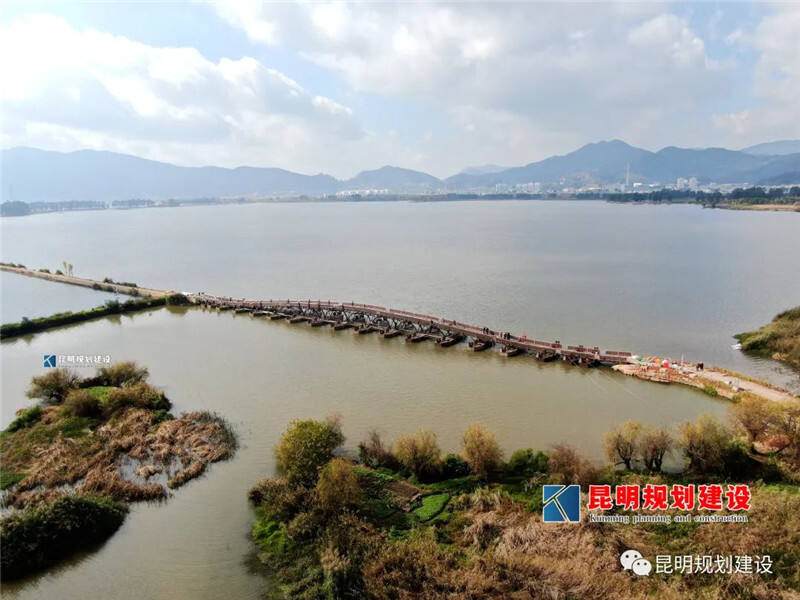 昆明东风坝浮桥建设收尾（图源 昆明规划建设）